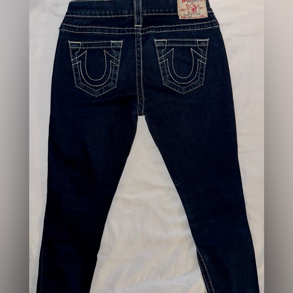 True Religion - Joey Y2K Dark Wash Jeans Size 27 – Iconic Horseshoe Stitch - Picture 2 of 10